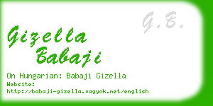 gizella babaji business card